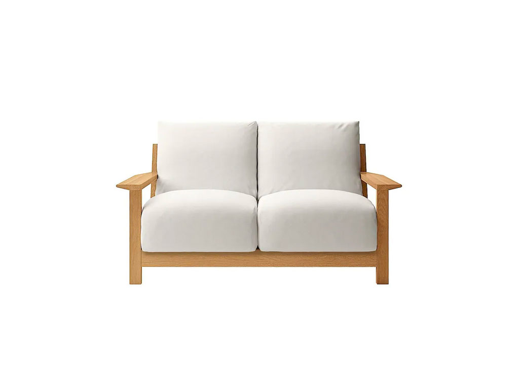 MUJI 羽毛袋裝彈簧木製梳化 2座位 + 梳化套